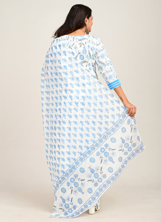 3PCS Set Cotton Gotta Patti Blue