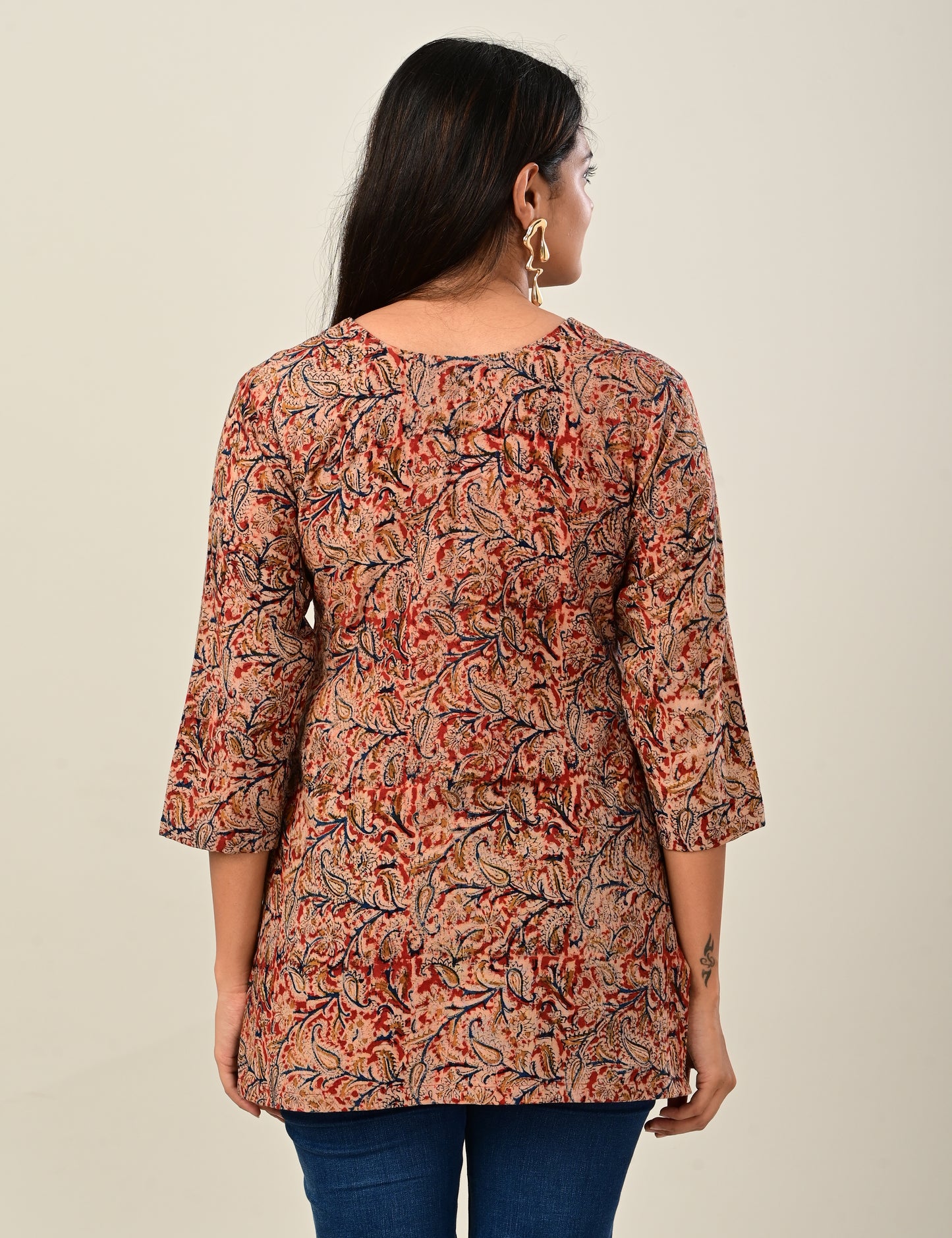Paisley Print Tunic Top