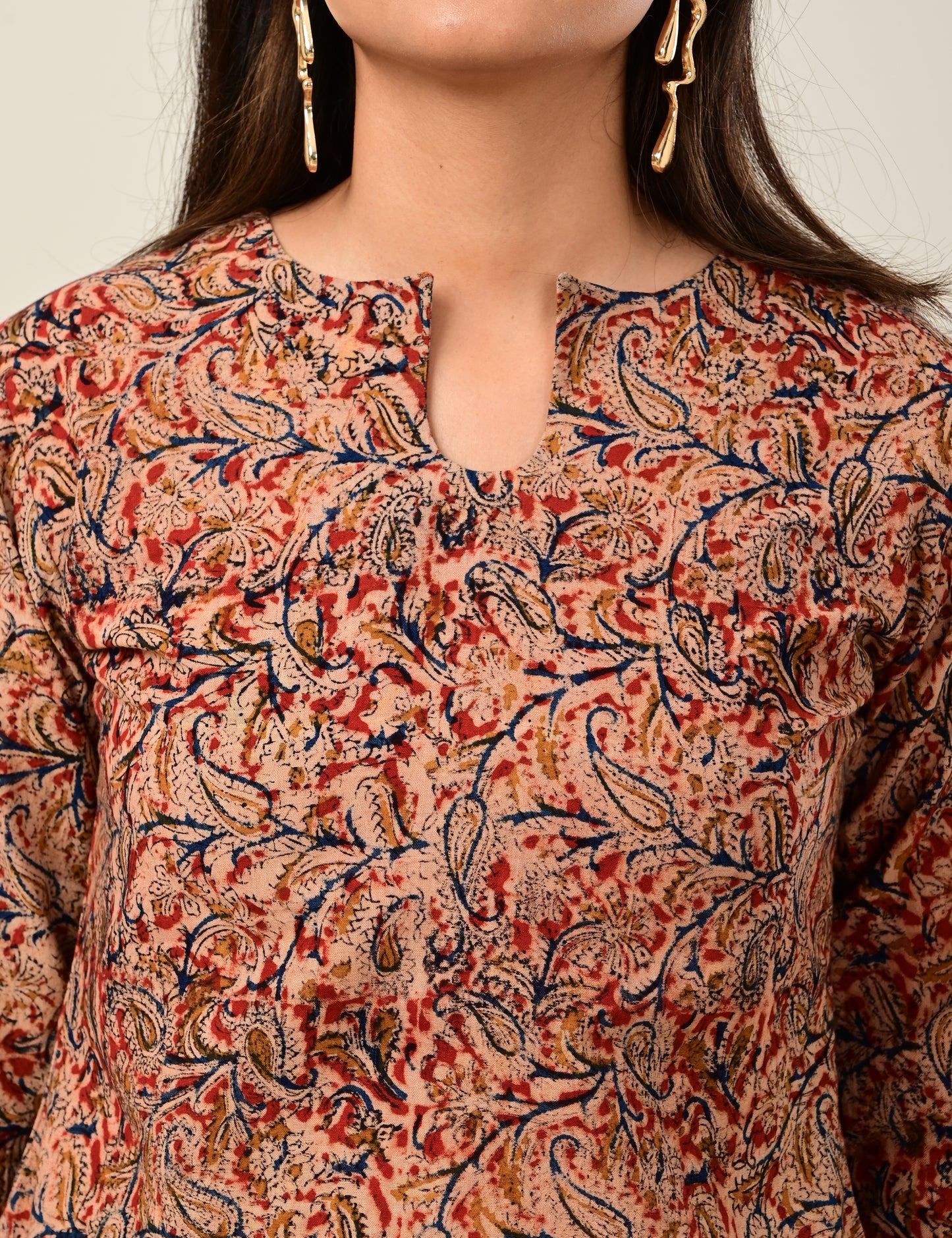 Paisley Print Tunic Top