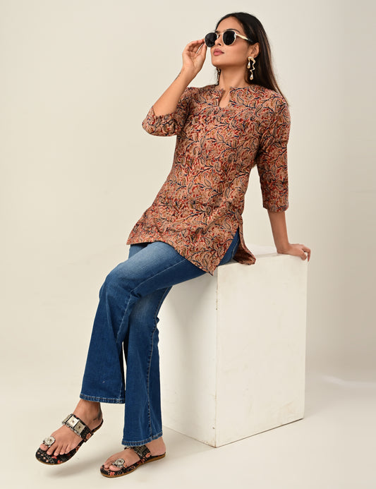 Paisley Print Tunic Top