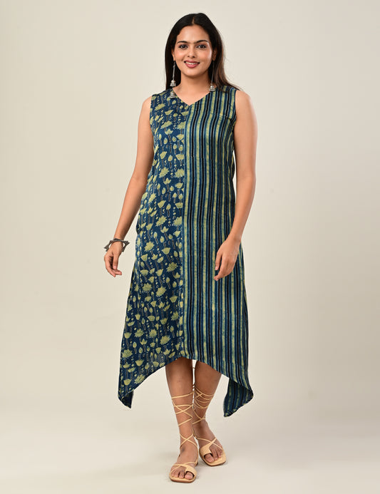 Modal Silk Paneled Maxi