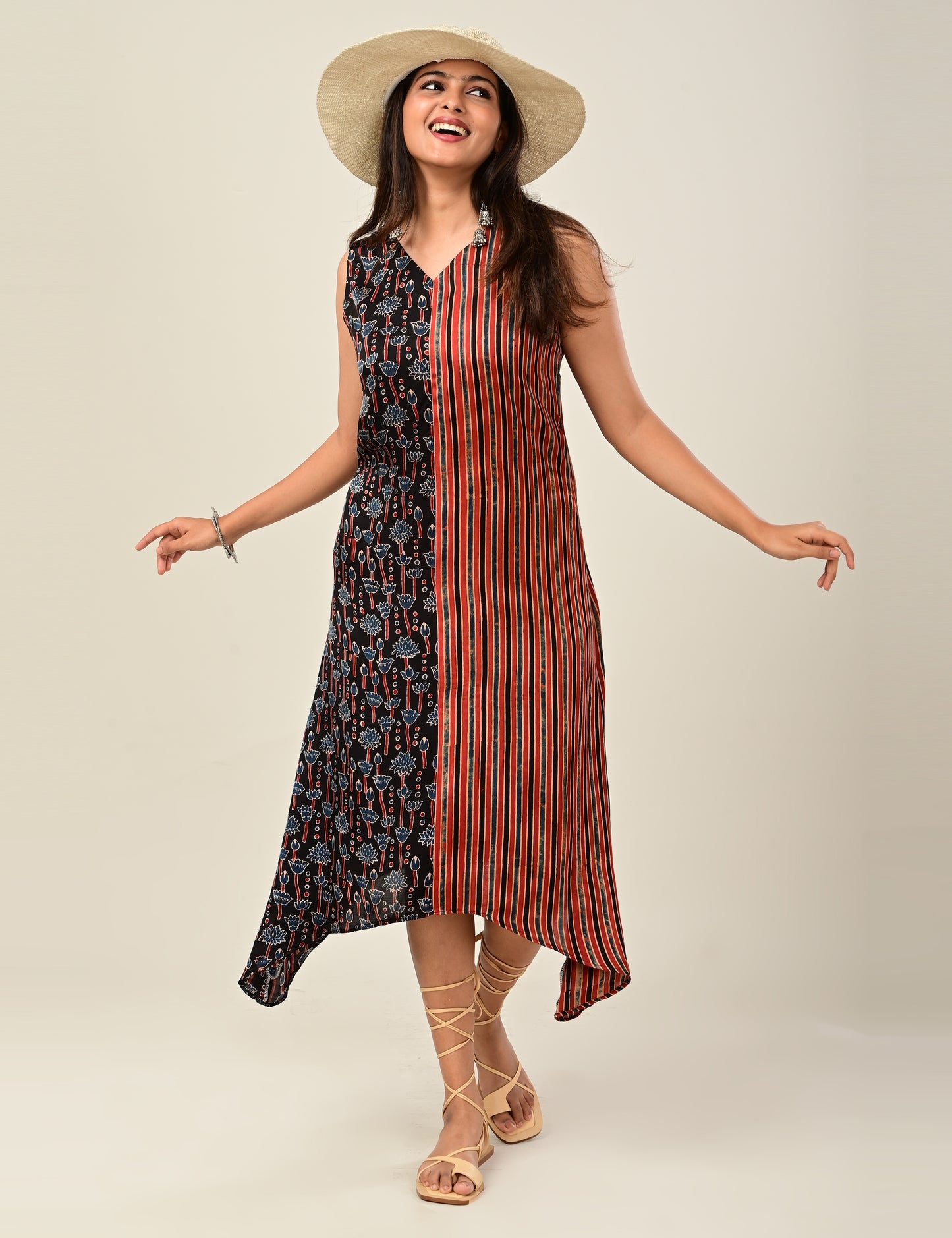 Modal Silk Paneled Maxi