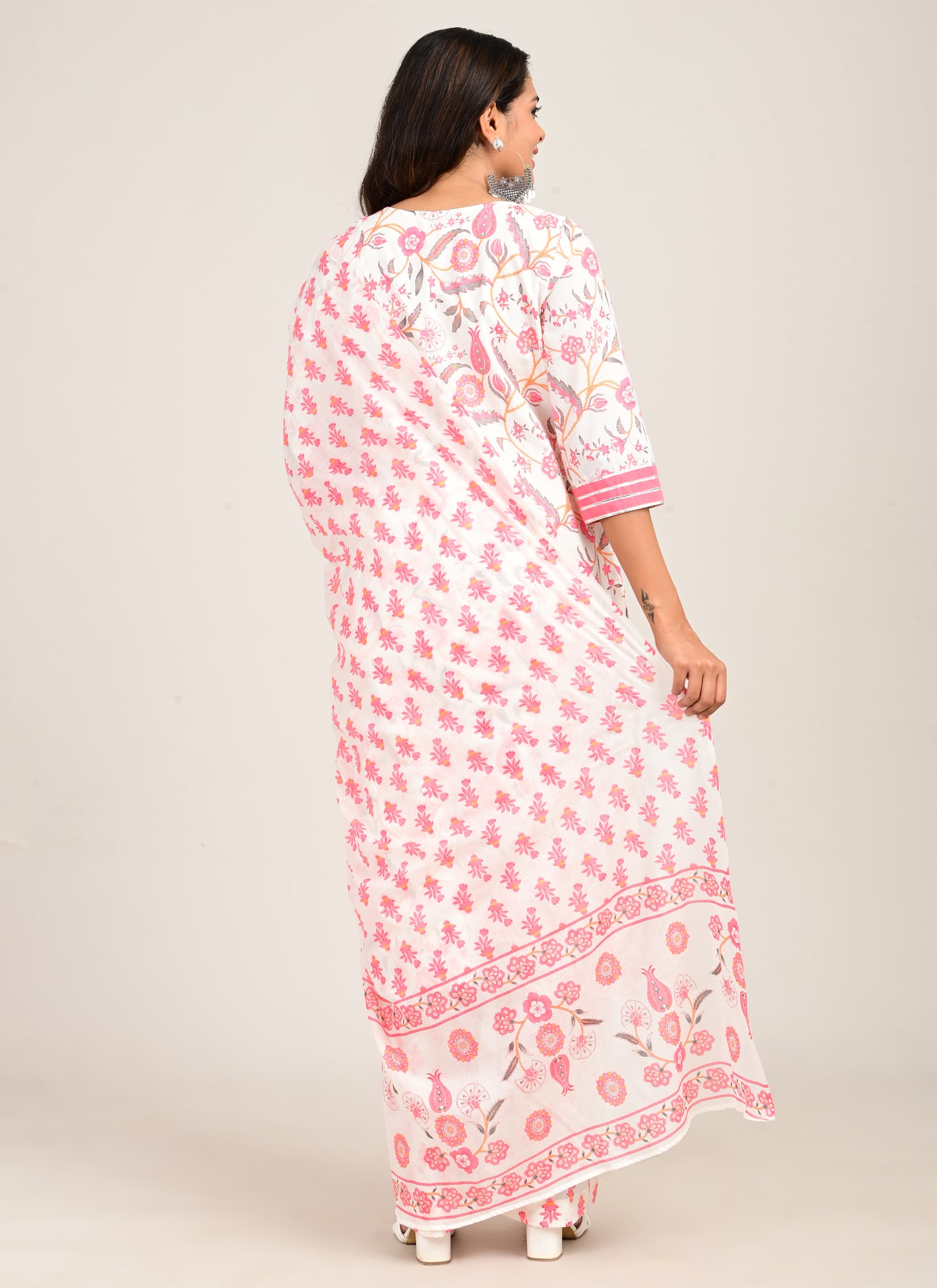 3PCS Set Cotton Gotta Patti Pink