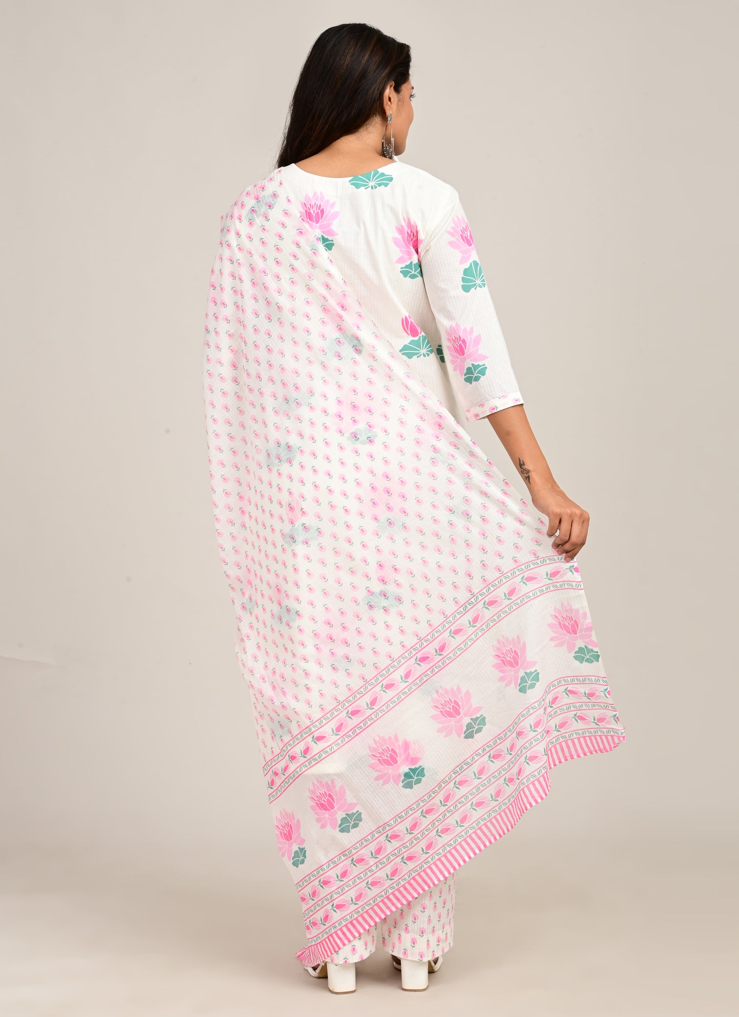 3PCS Set Cotton Lotus Print