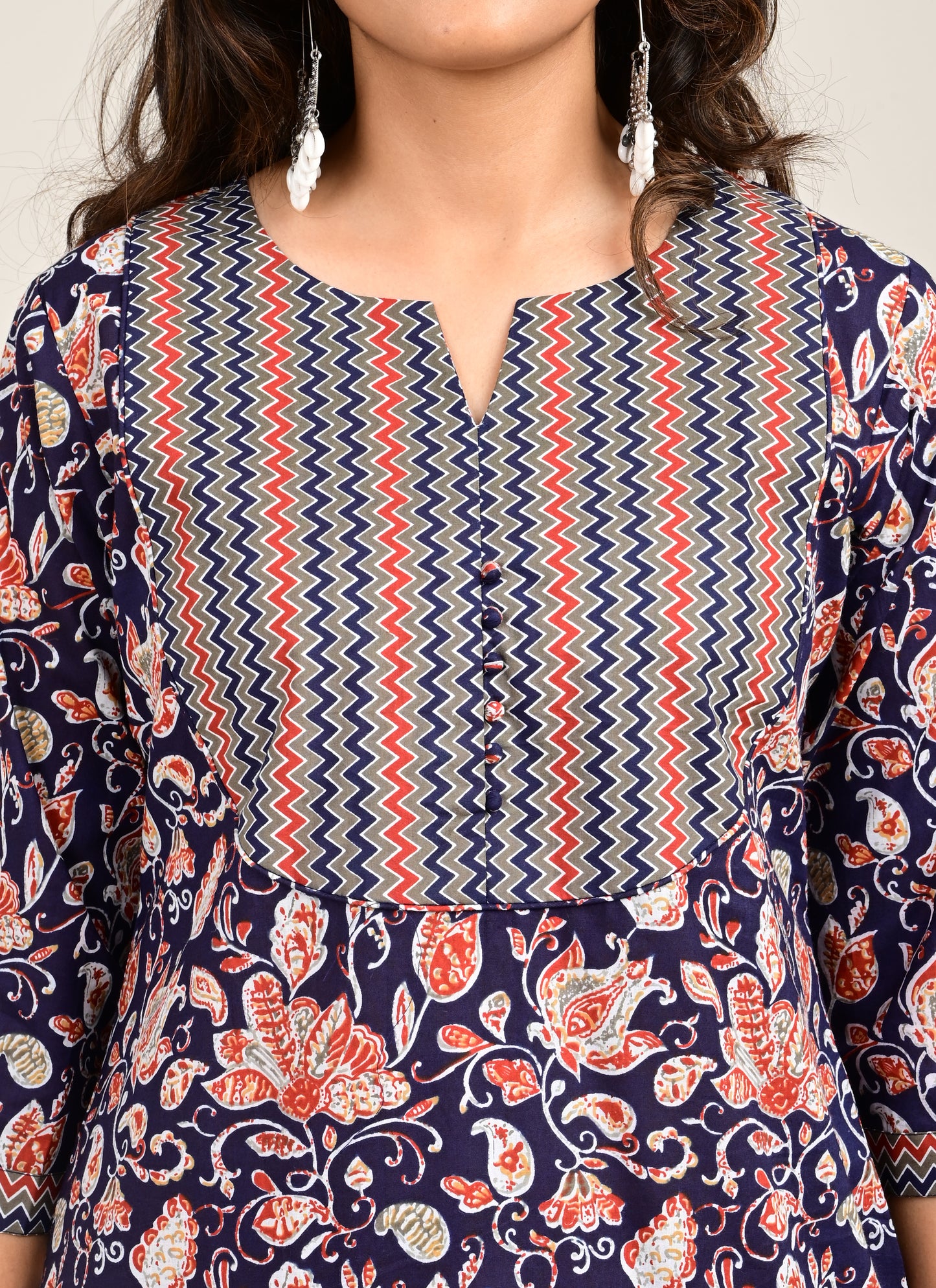 3PCS Set Mixed Cotton Navy Blue