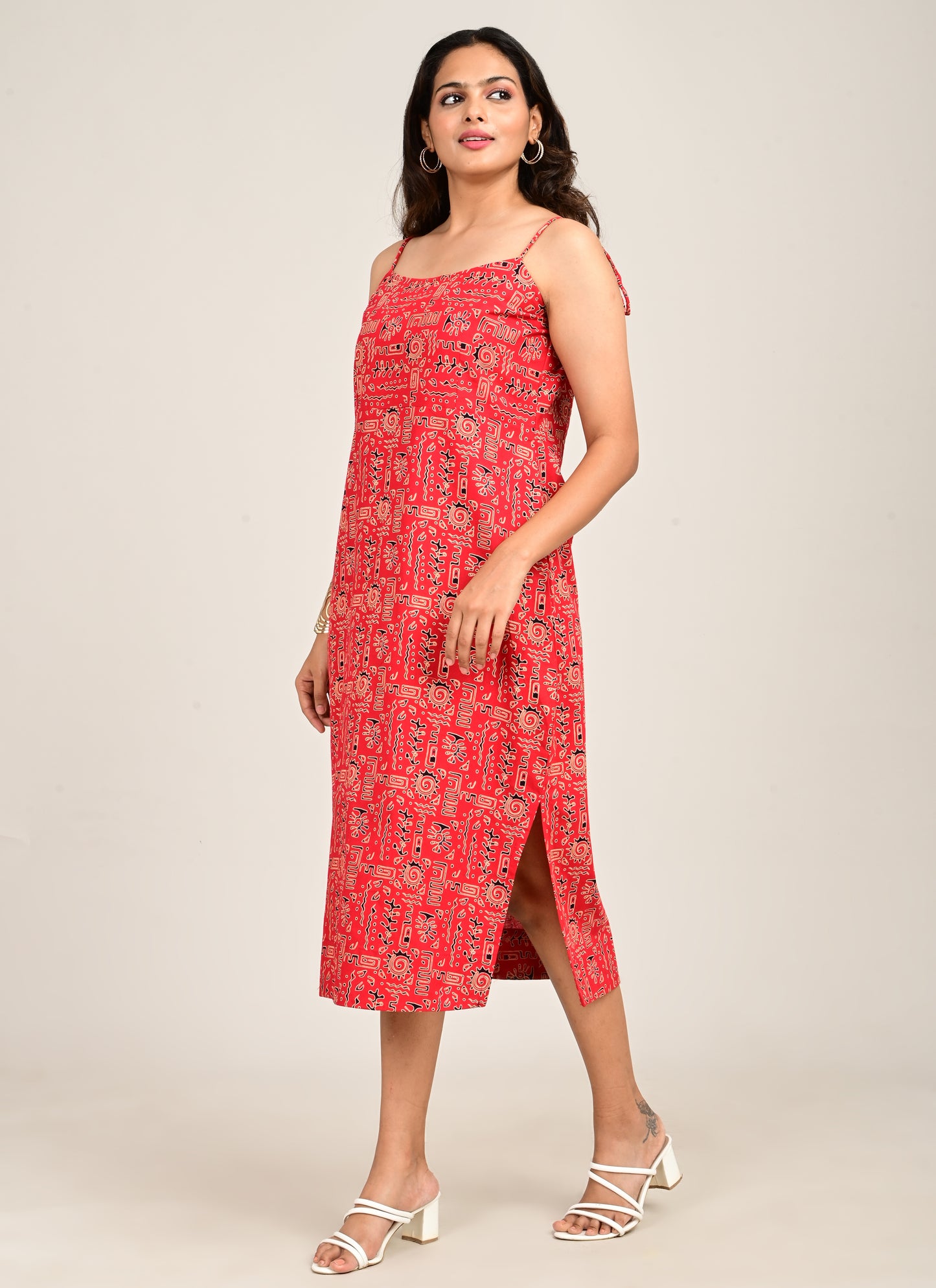 Cotton Bodycon Dress Red
