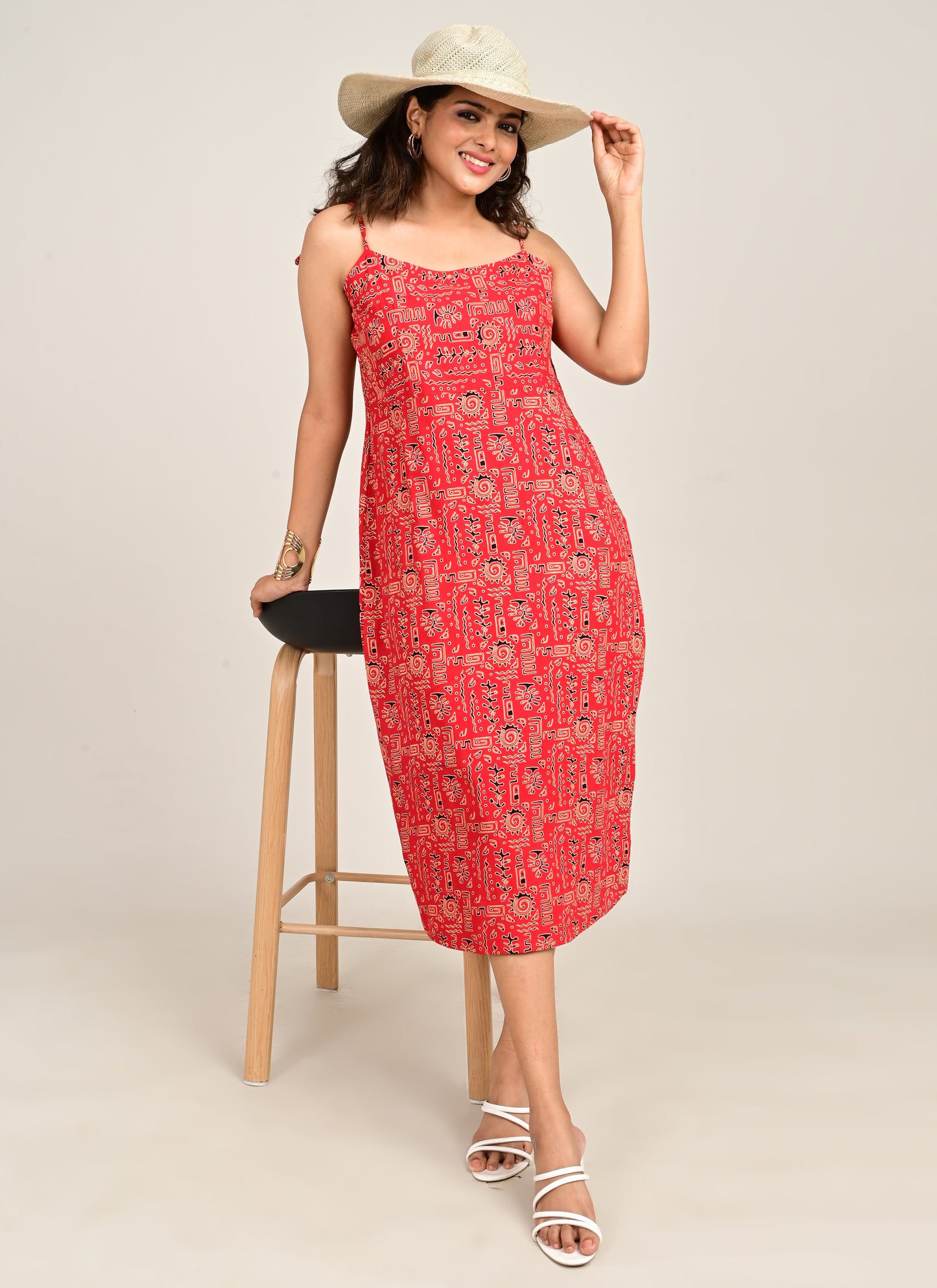 Cotton Bodycon Dress Red