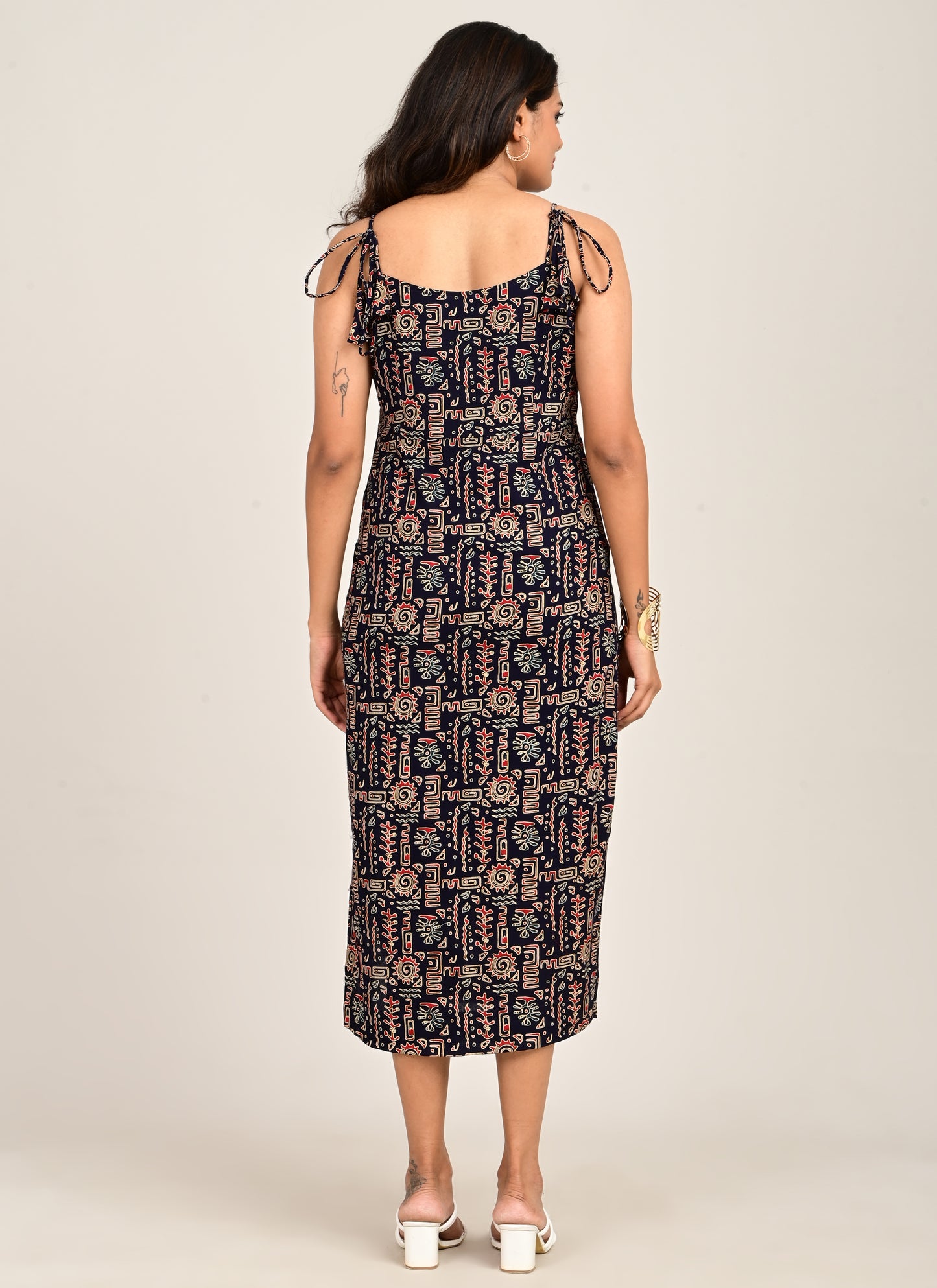 Cotton Bodycon Dress Navy Blue