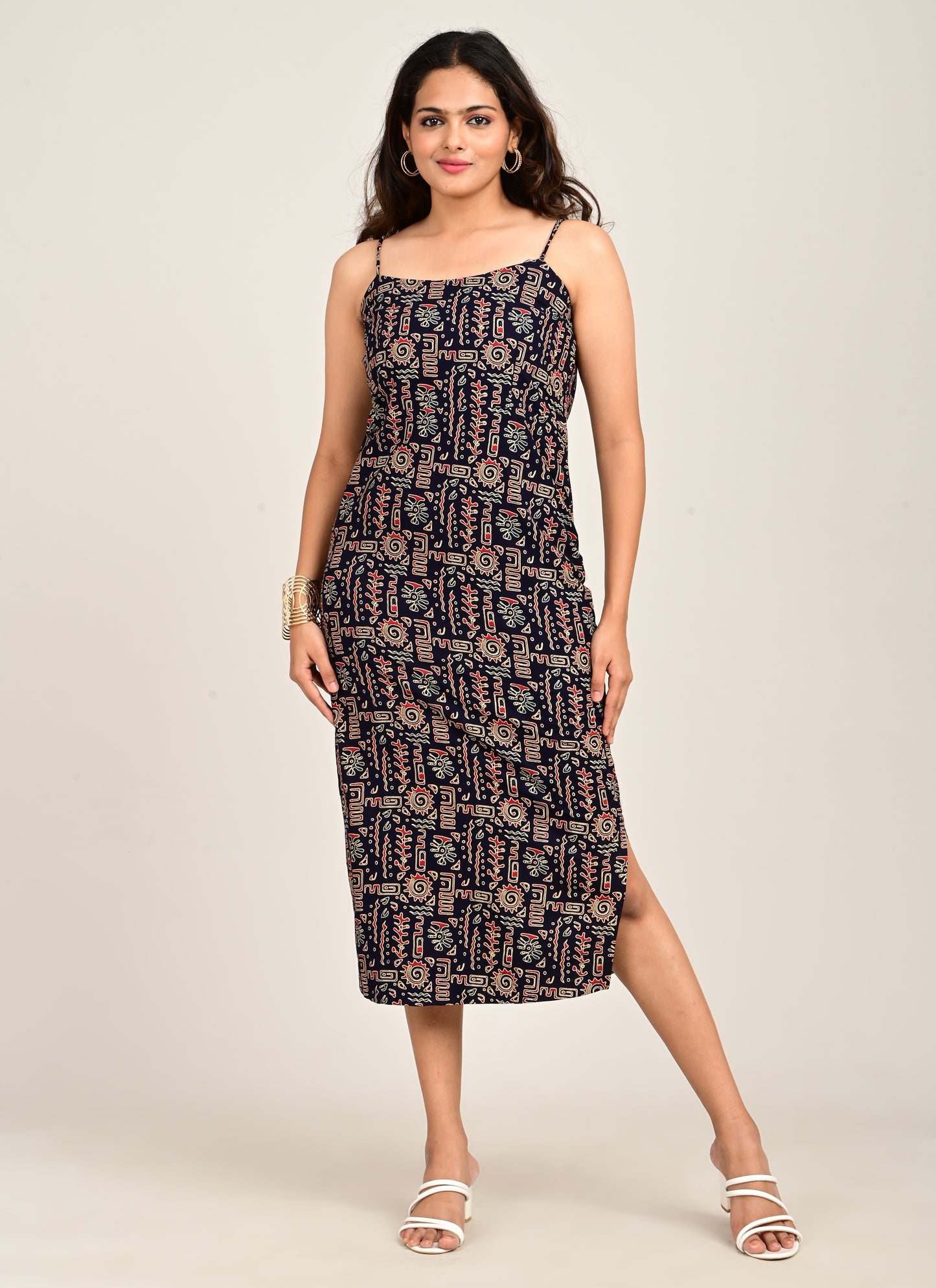 Cotton Bodycon Dress Navy Blue