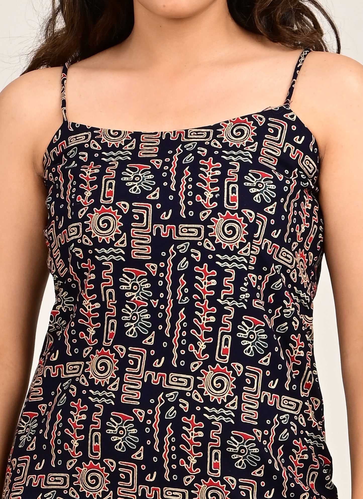 Cotton Bodycon Dress Navy Blue