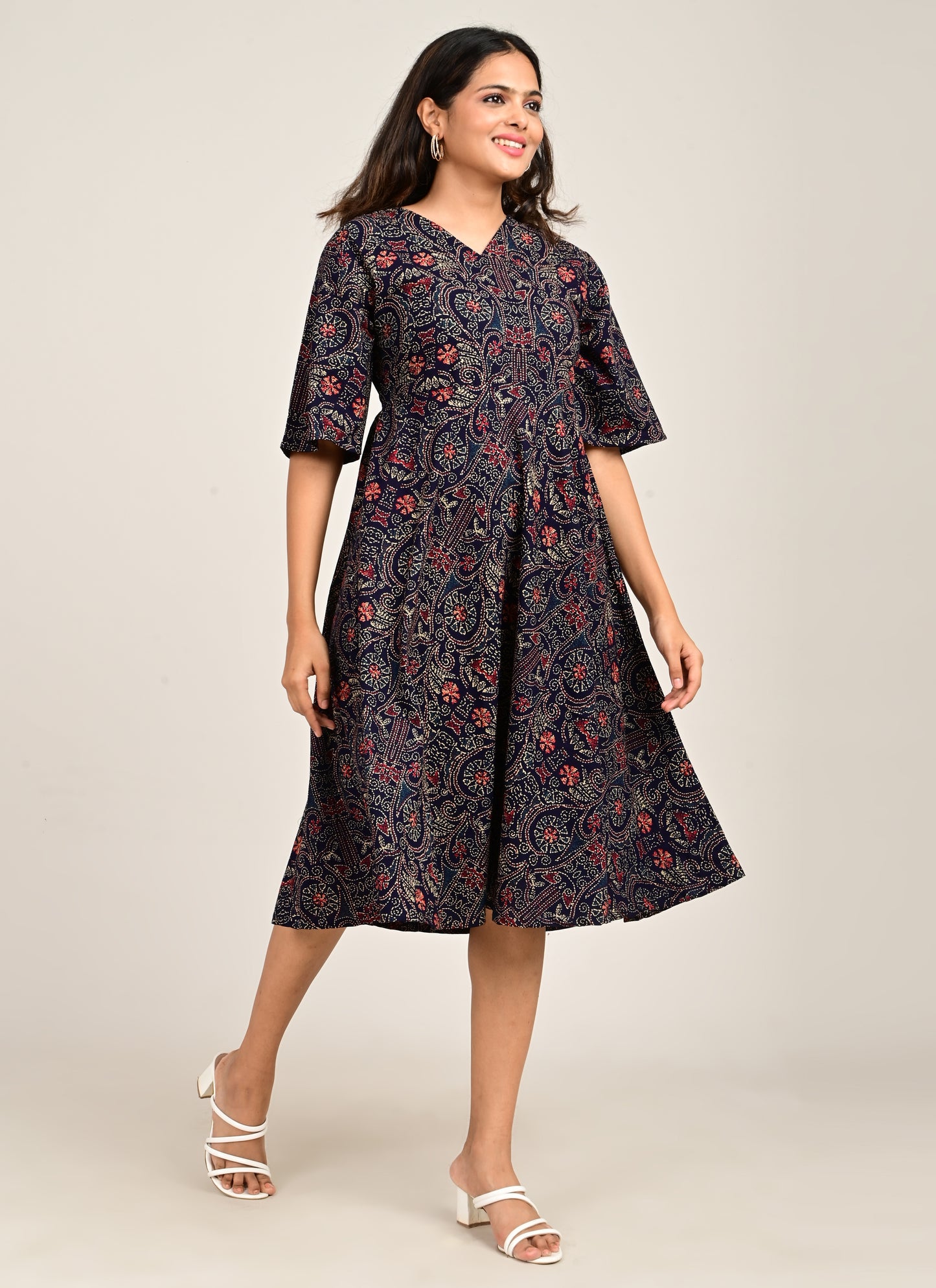Loose Fit Gown Navy Blue
