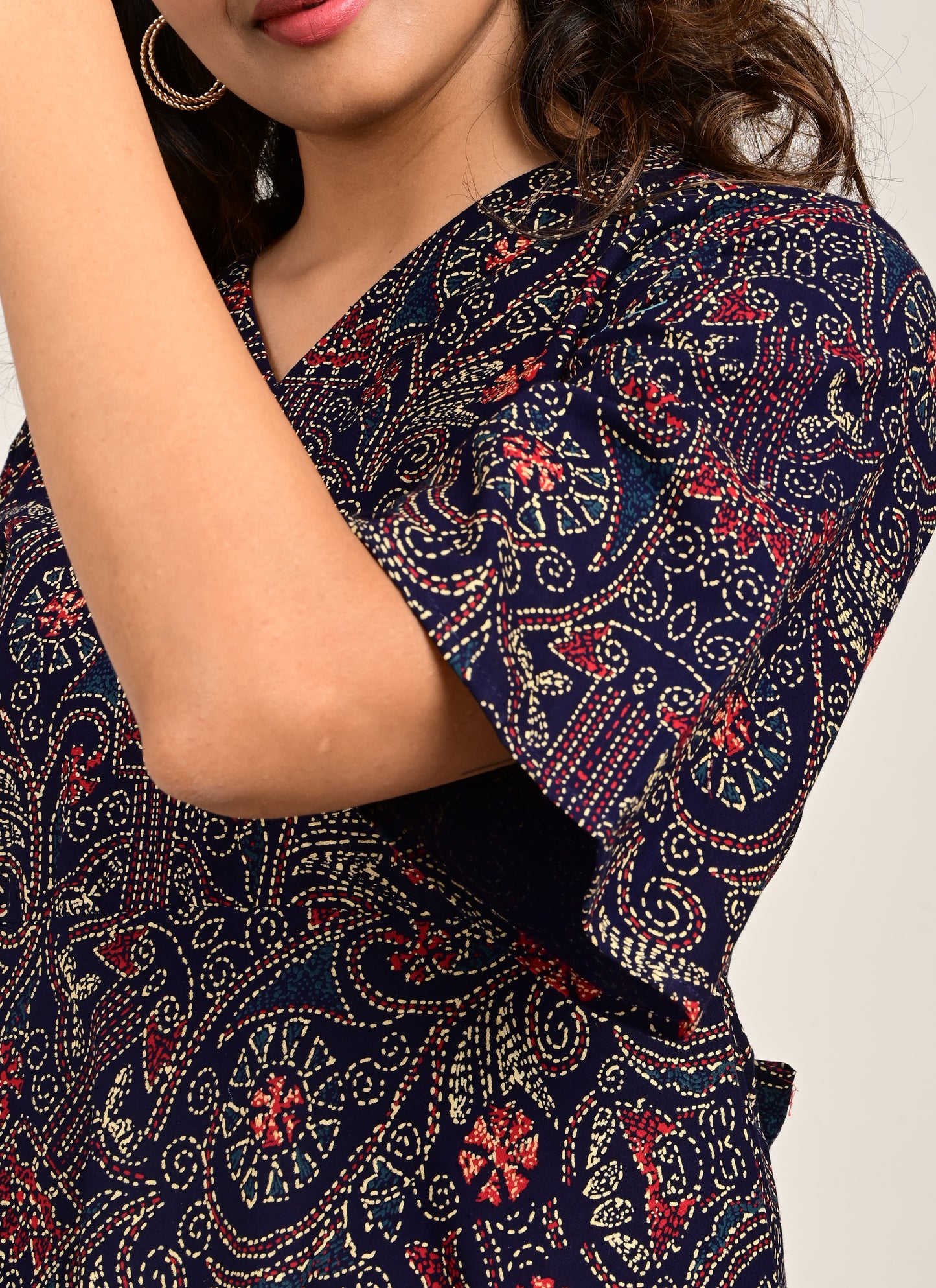Loose Fit Gown Navy Blue