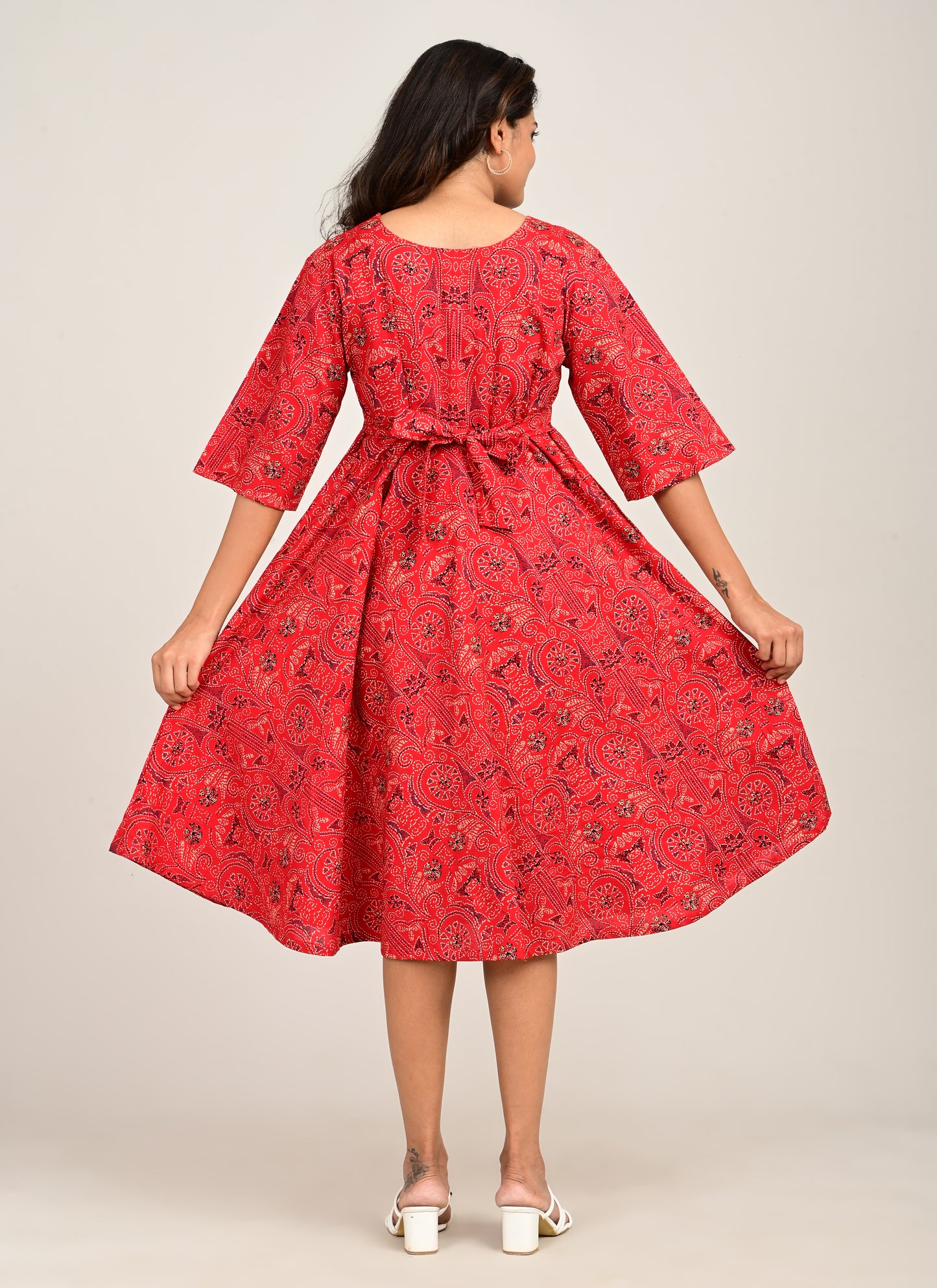 Lose Fit Gown Red