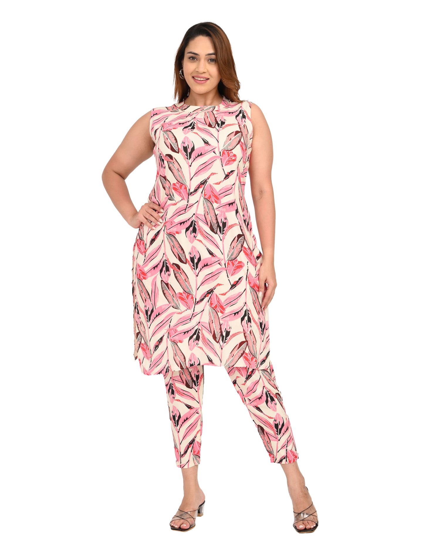Sleeveless kurti pant set