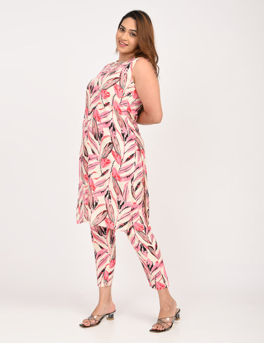 Sleeveless kurti pant set